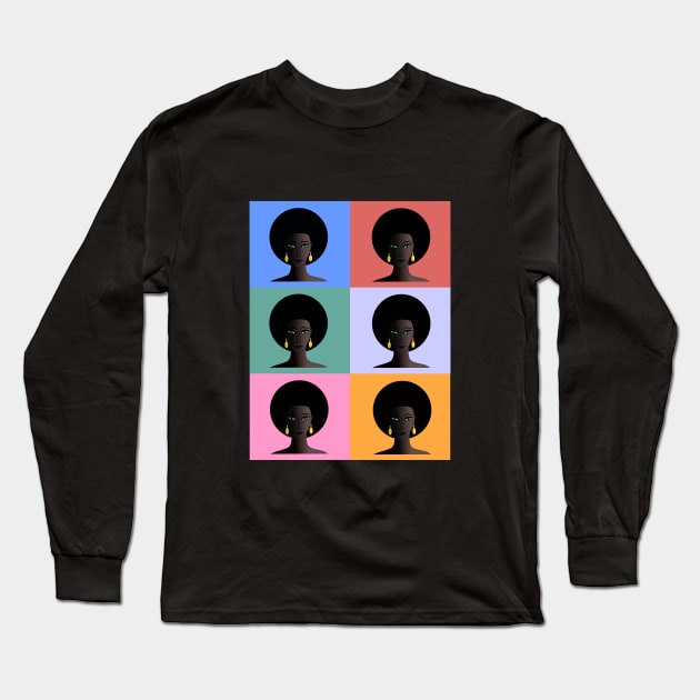 Black Power Long Sleeve T-Shirt by cypryanus